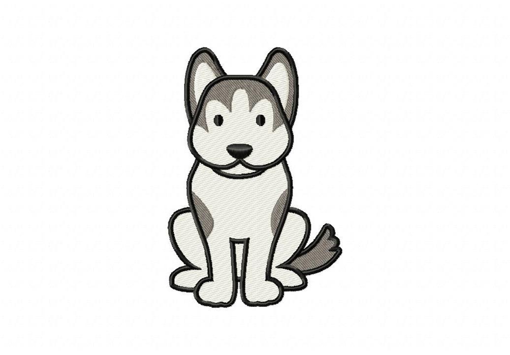 Husky Machine Embroidery Design