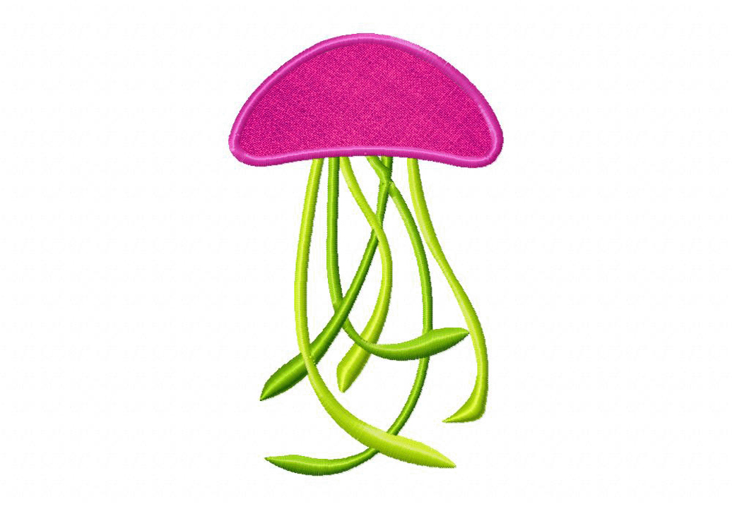 Jellyfish 6 includes Applique and Stitched