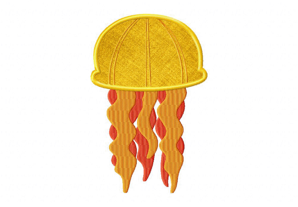 Jellyfish 7 includes Applique and Stitched