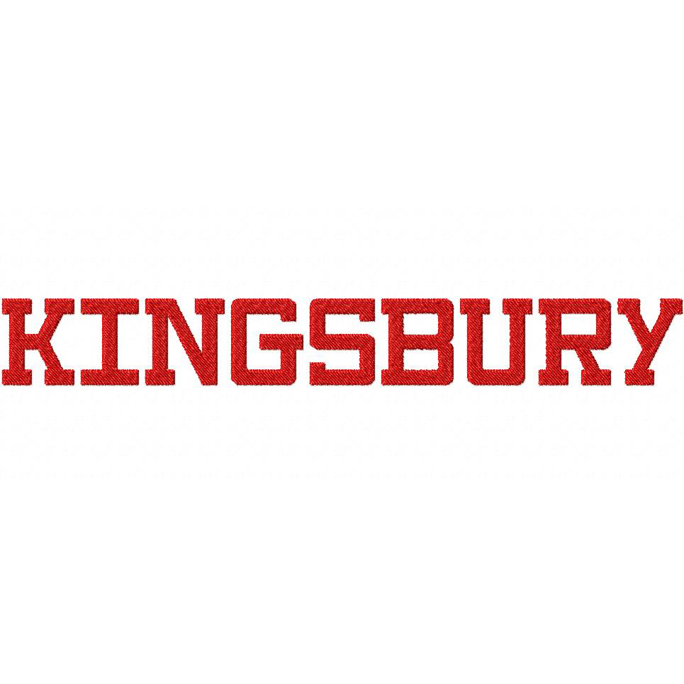 Kingsbury Machine Embroidery Font Set