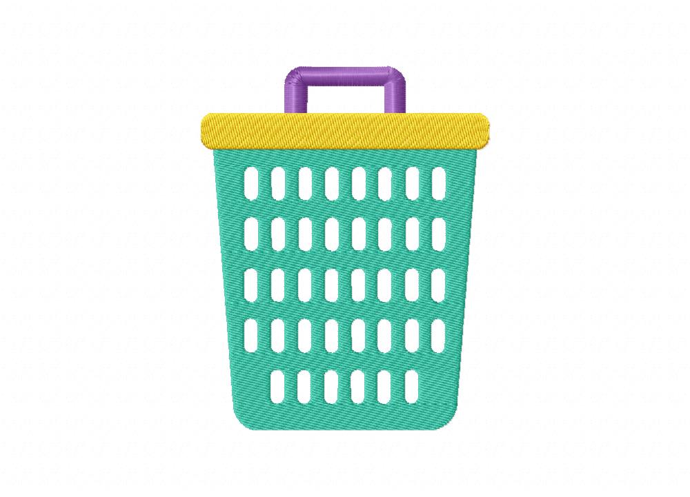 Big Laundry Basket Machine Embroidery Design