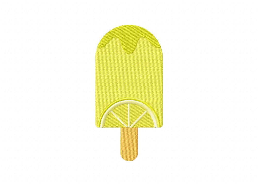 Lemon Ice Pop Machine Embroidery Design