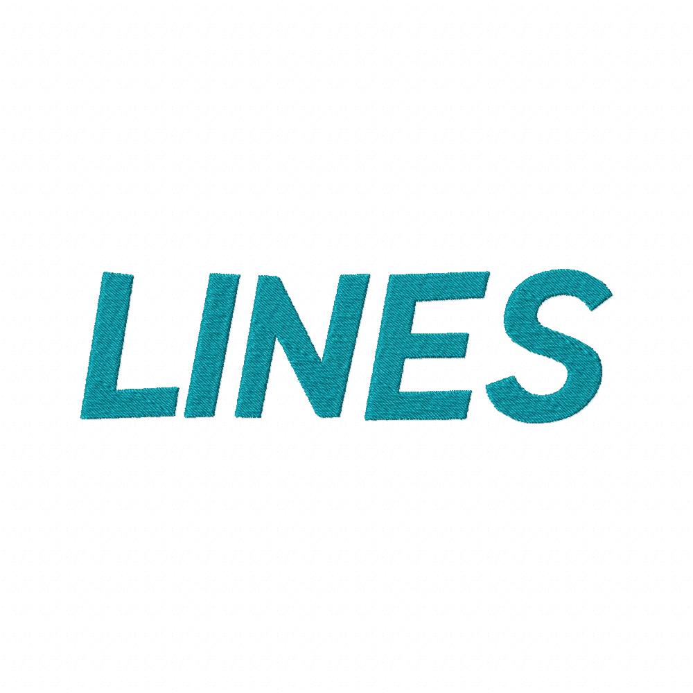 Lines Font Embroidery Font Set