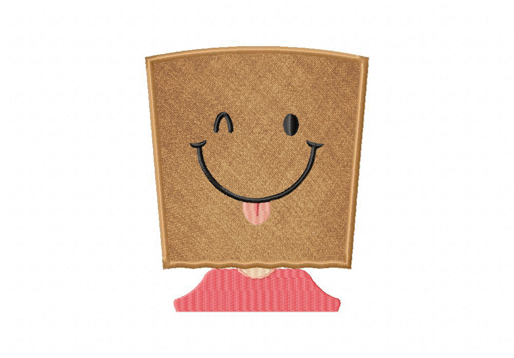 Paper Bag Bleh includes Applique and Stitche