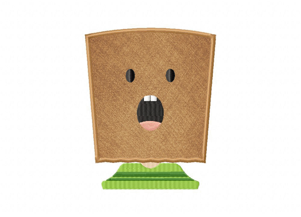 Paper Bag Surprised includes Applique and Stitched