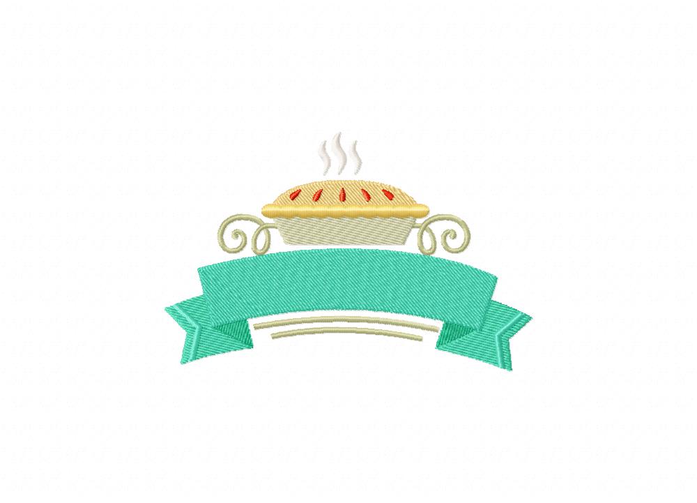 Pastry Shop Food Label Machine Embroidery Design