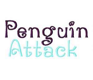 Penguin Attack Font Machine Embroidery Monogramming Font Set - Image 2