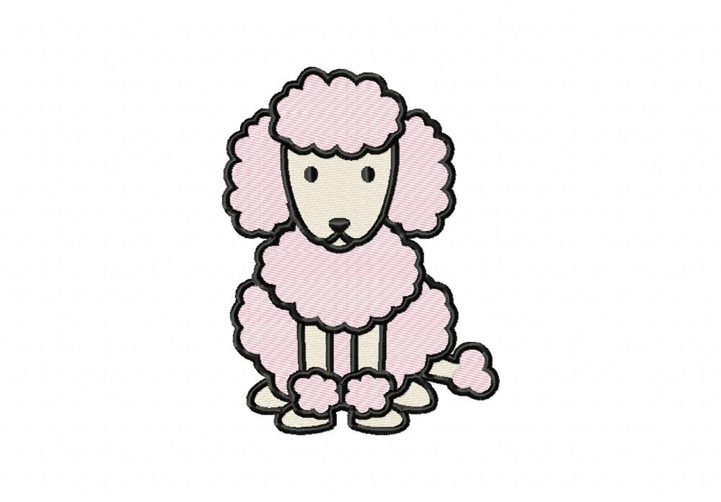 Poodle Machine Embroidery Design Daily Embroidery