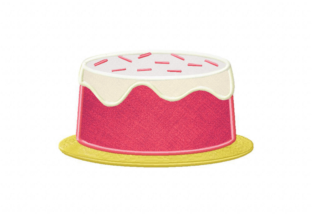 Red Velvet Cake includes Applique and Stitched
