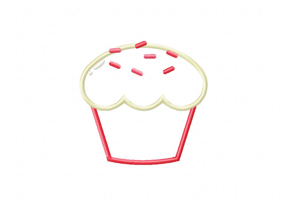 Red Velvet Cupcake includes Applique and Stitched - Image 3