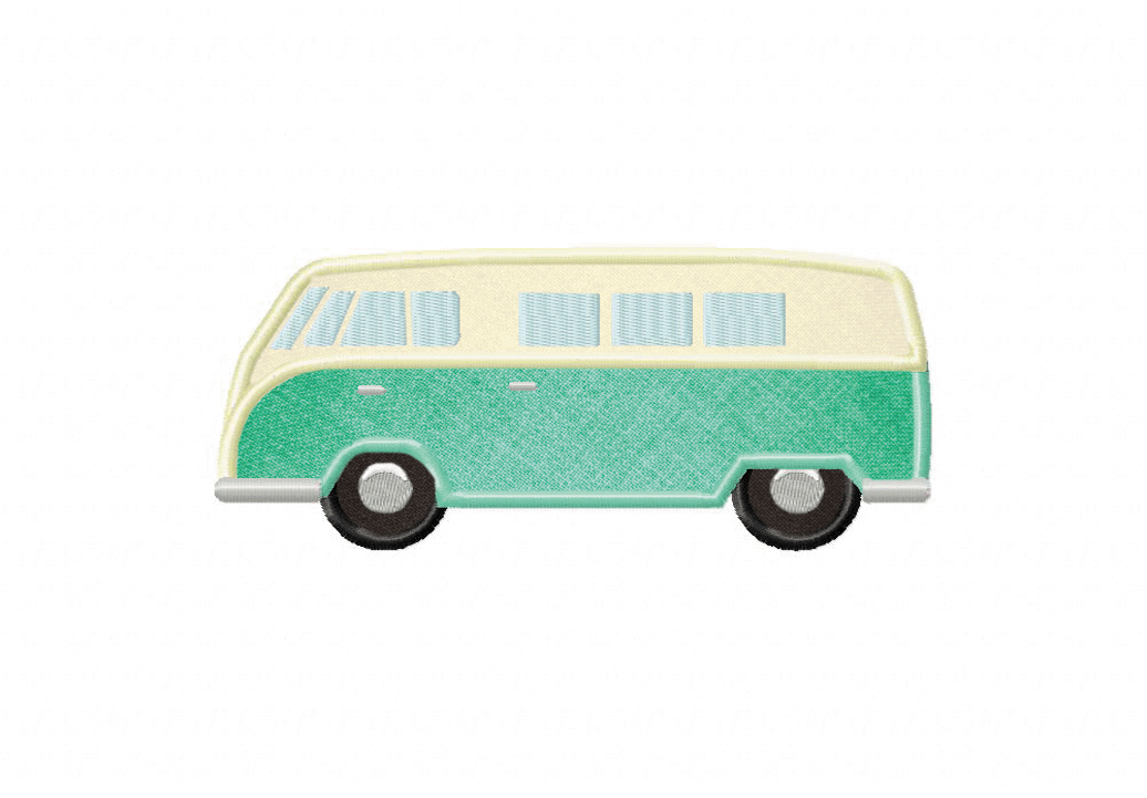 Retro Van 6 includes Applique and Stitched