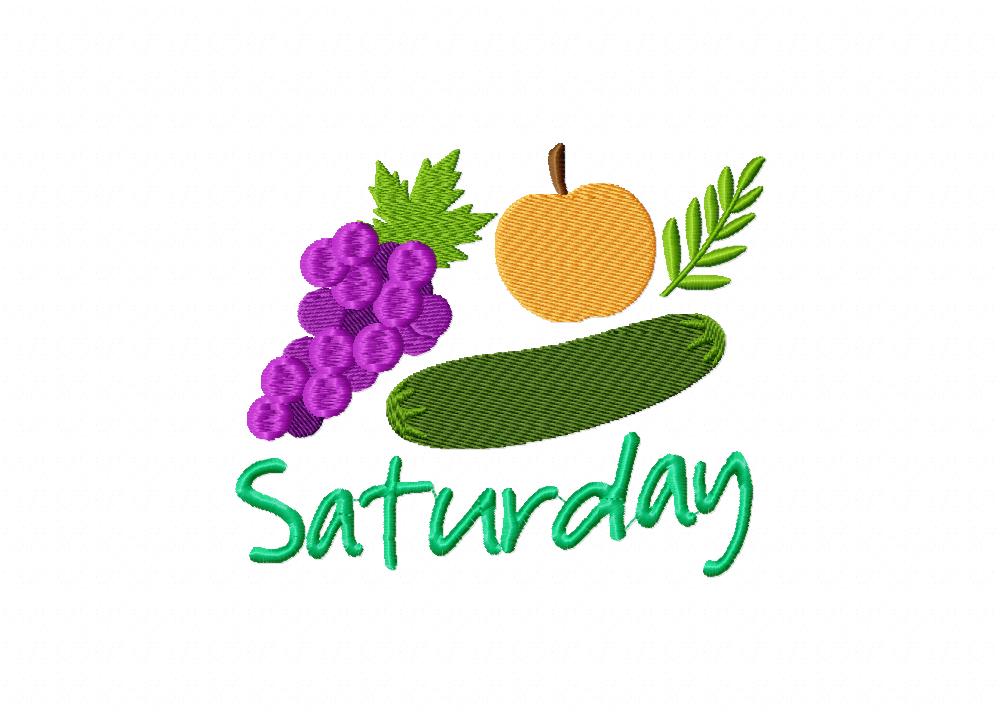 Healthy Saturday Machine Embroidery Design