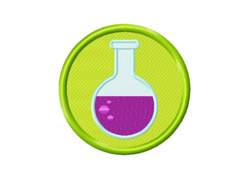 Florence Flask Machine Embroidery Design