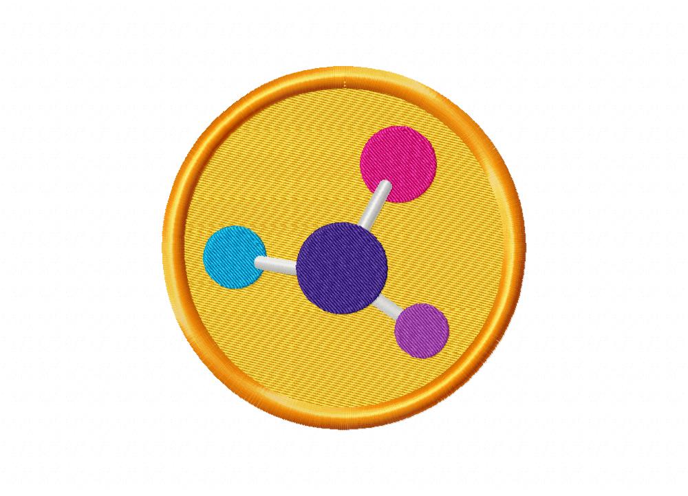 Molecules Machine Embroidery Design
