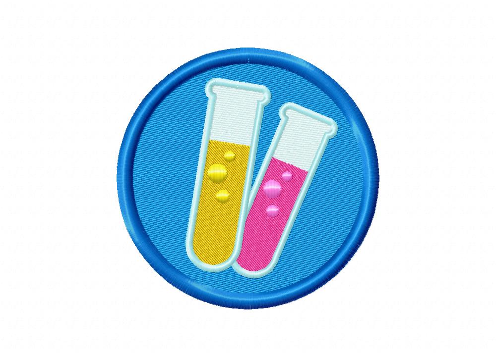 Test Tubes Machine Embroidery Design