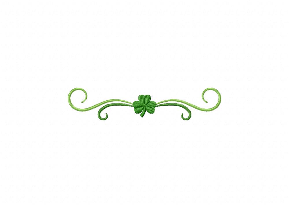 Double Simple Clover Border Machine Embroidery Design