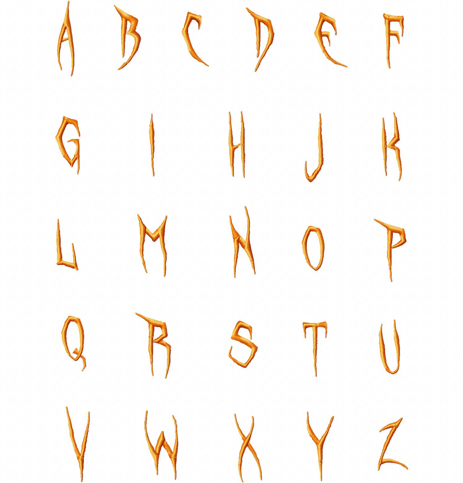 Sinister Machine Embroidery Font Design