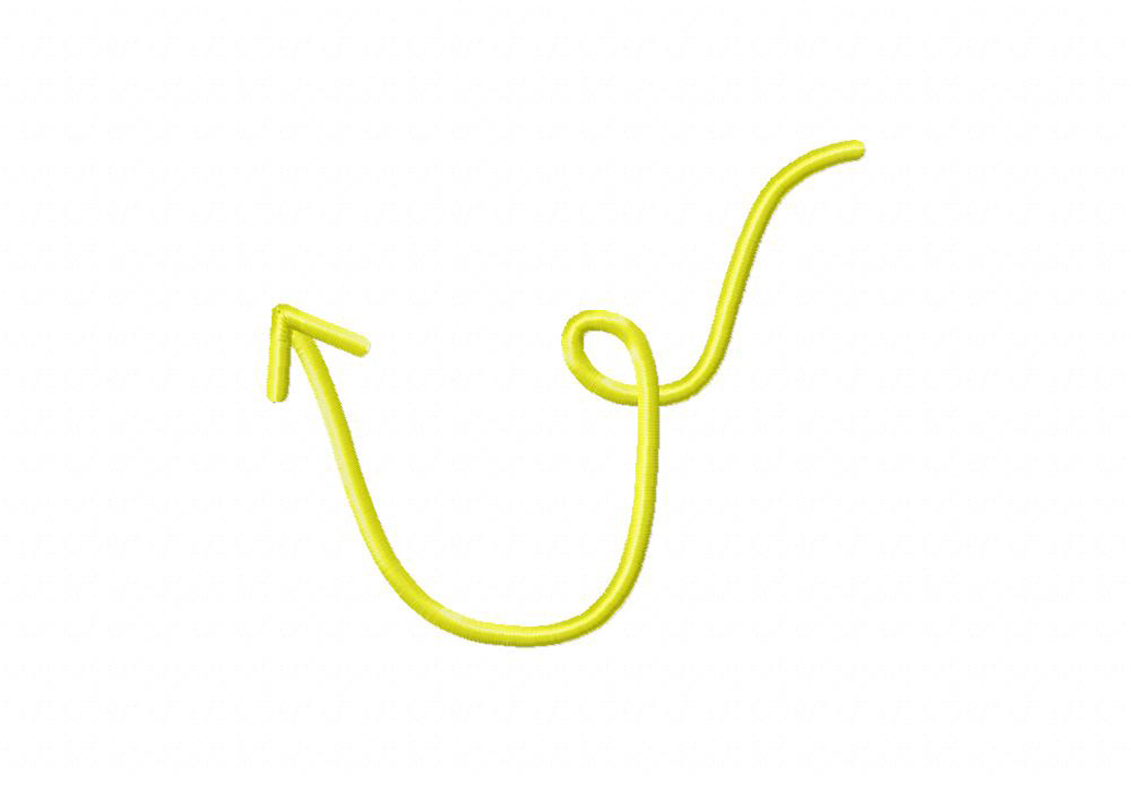 Squiggly Arrow 16 includes Stitched