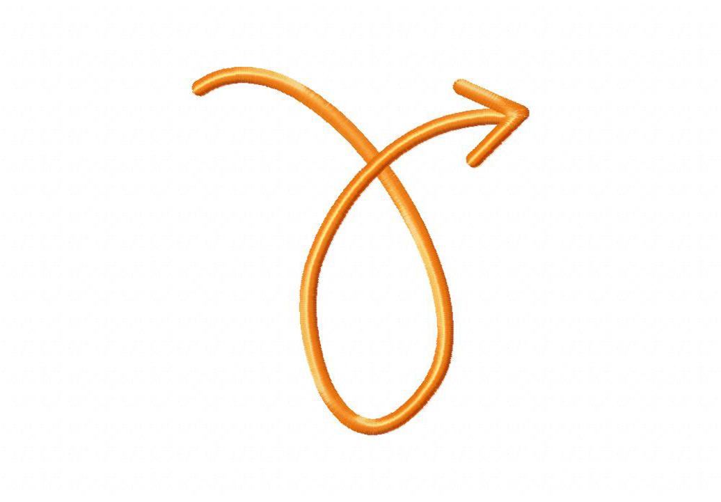 Squiggly Arrow 17 includes Stitched