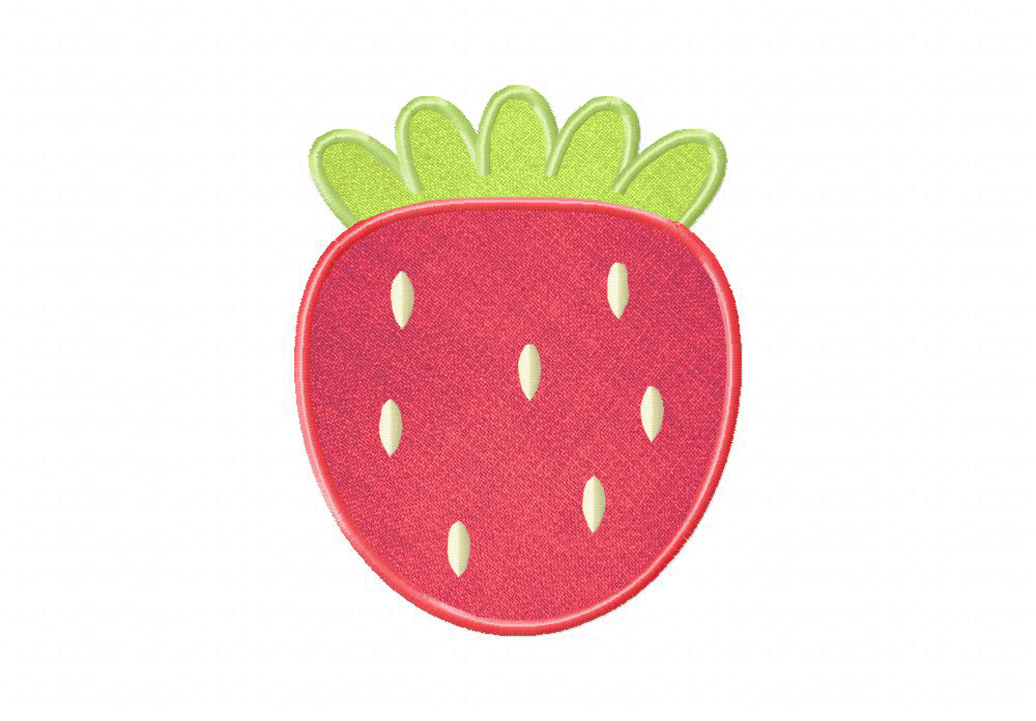 Strawberry includes Applique and Stitched