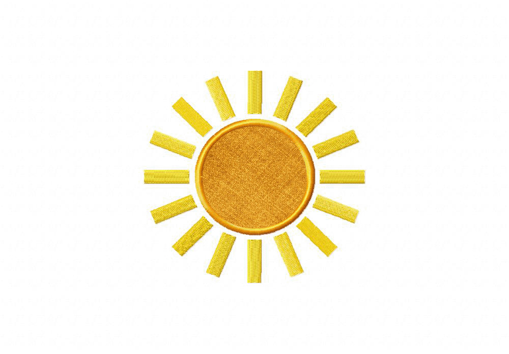 Sun 3 includes Applique and Stitched