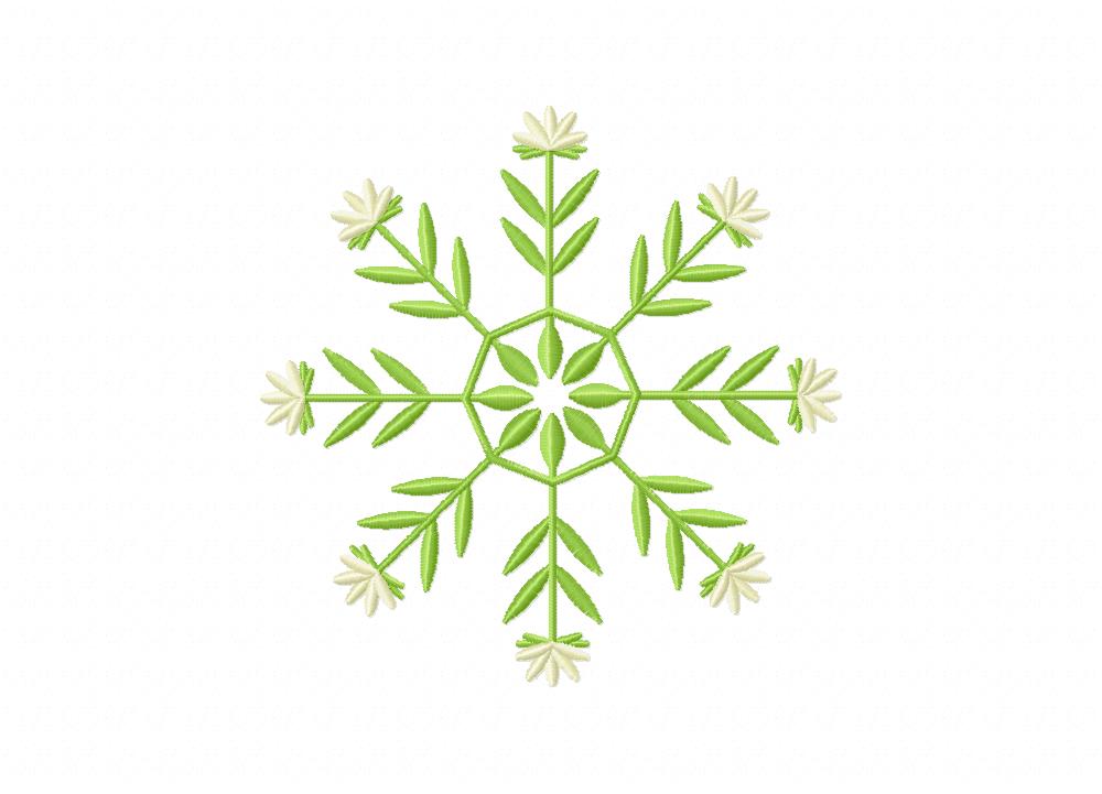 White Round Floral Machine Embroidery Design