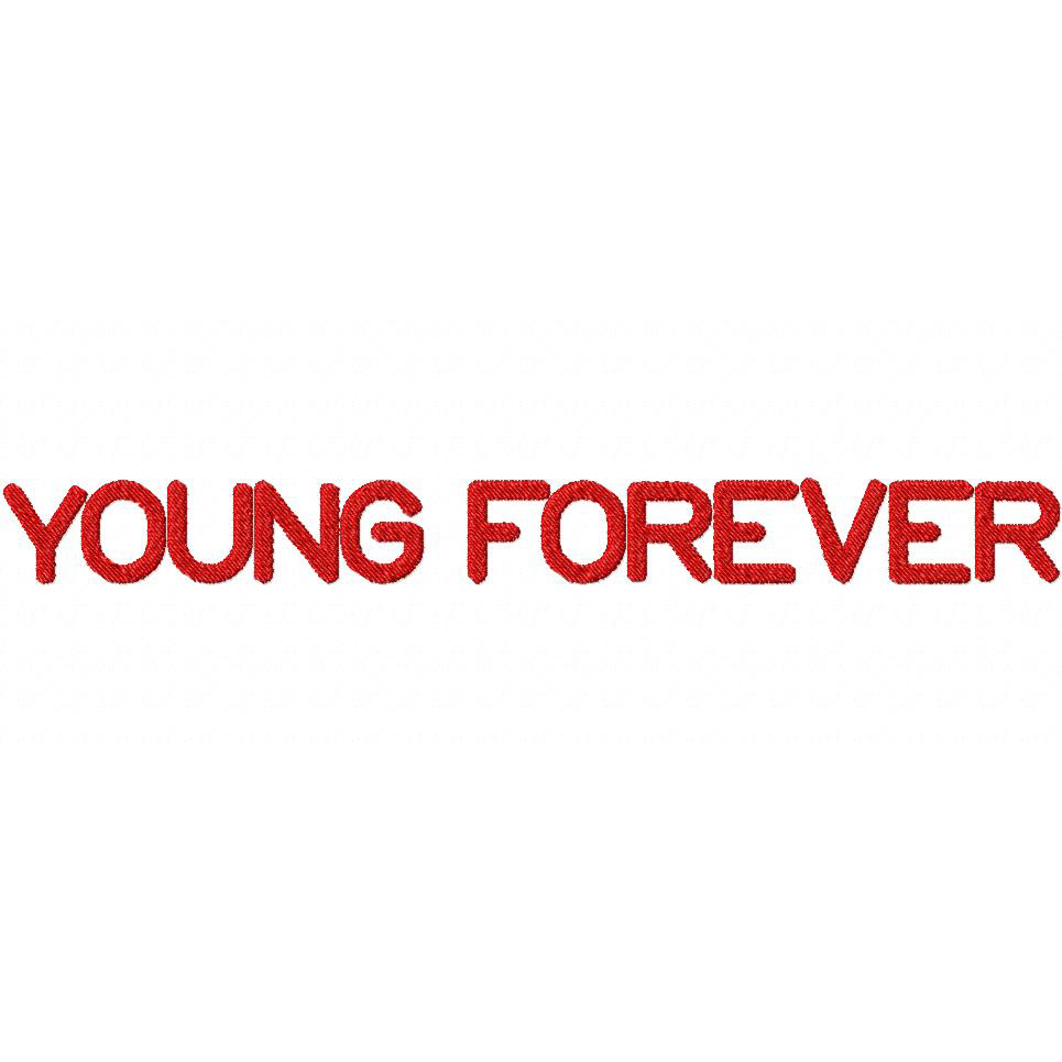 Young Forever Embroidery Font Set