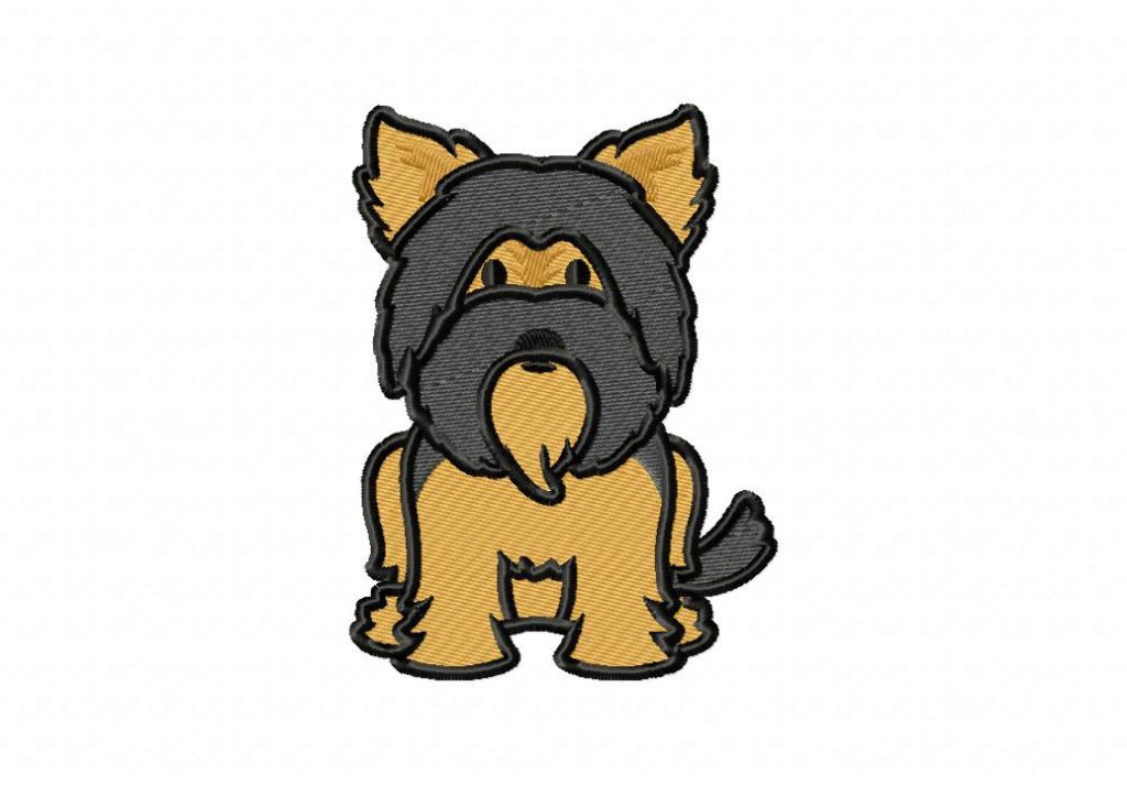 Yorkshire Terrier Machine Embroidery Design Daily Embroidery
