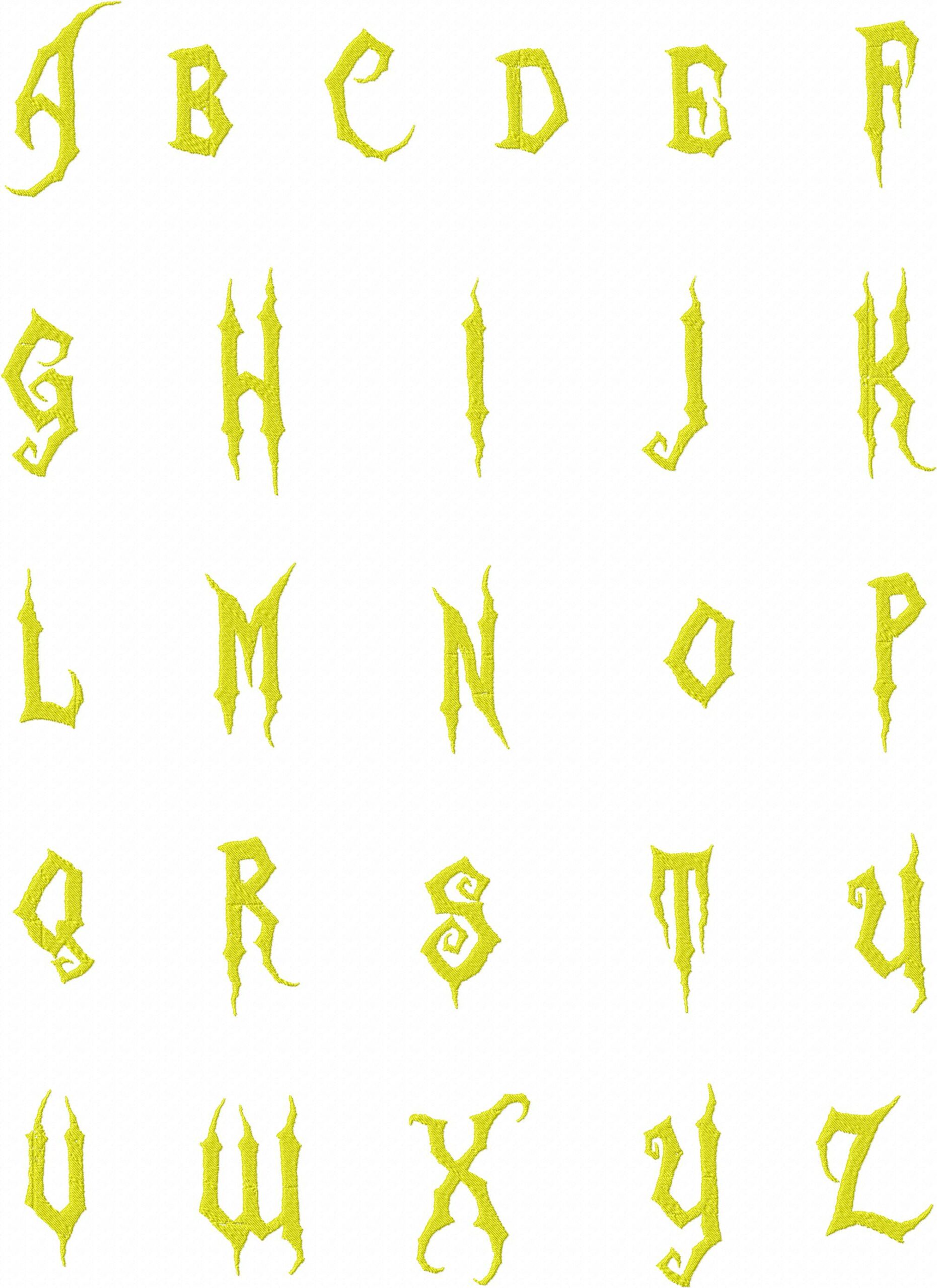 Zombie Walking Machine Embroidery Font Design - Image 3