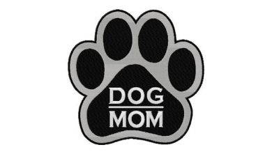 Dog mom paw print machine embroidery design  daily embroidery Dog mom paw print machine embroidery design  daily embroidery