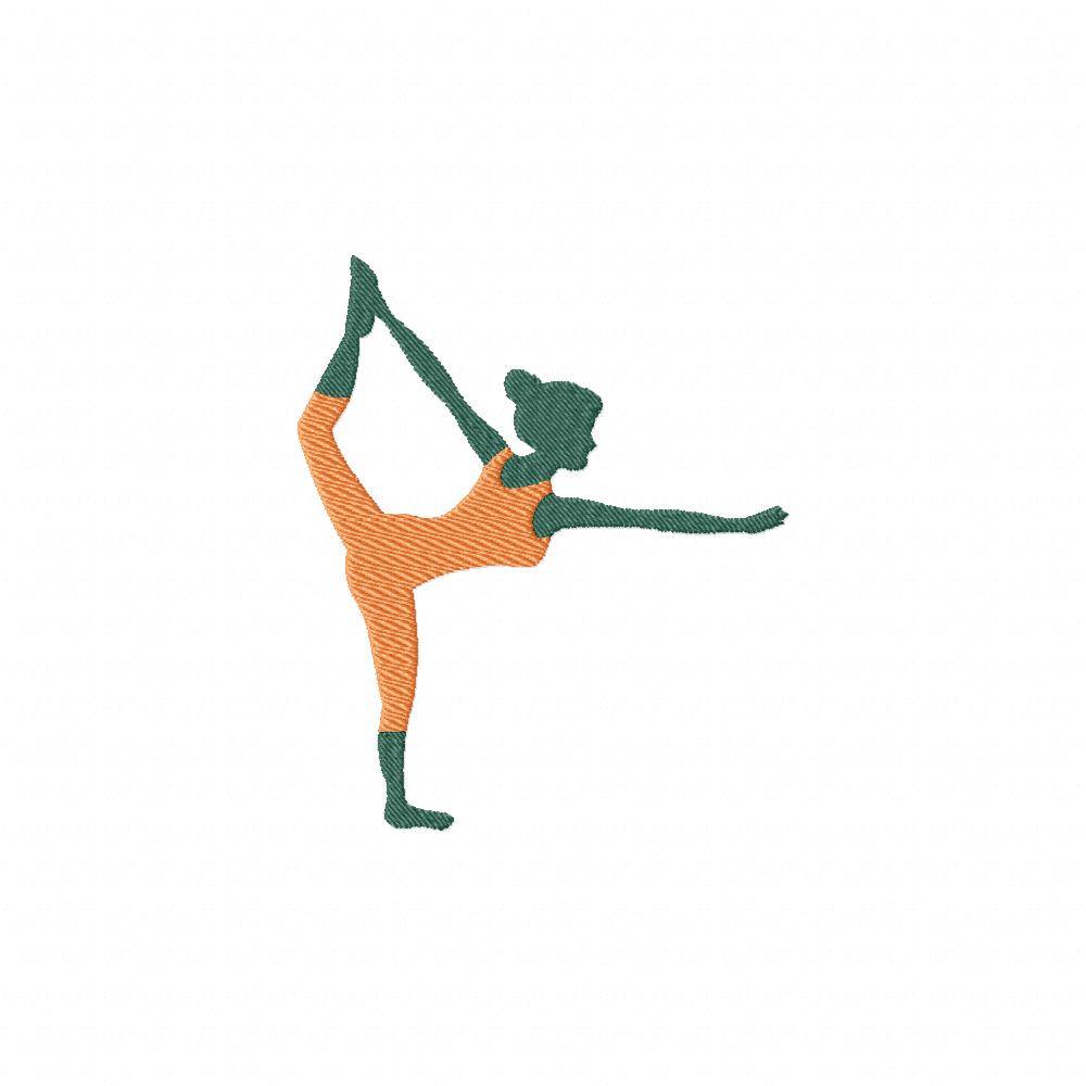 Cool Yoga Stance Machine Embroidery Design