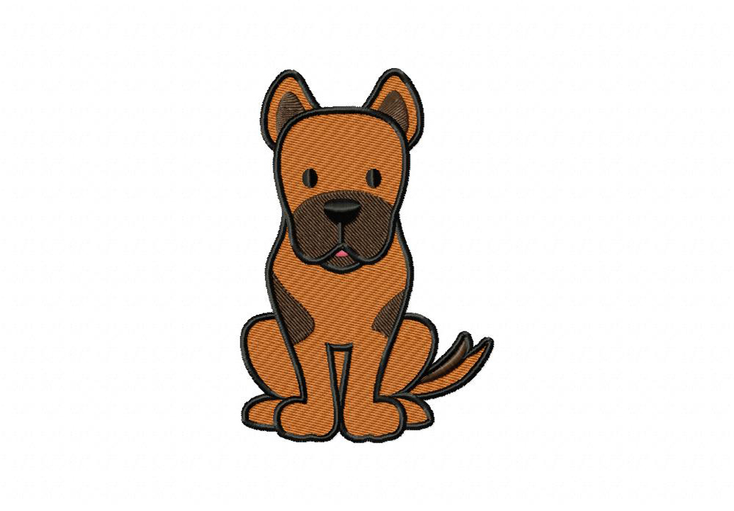 German Shepherd Machine Embroidery Design
