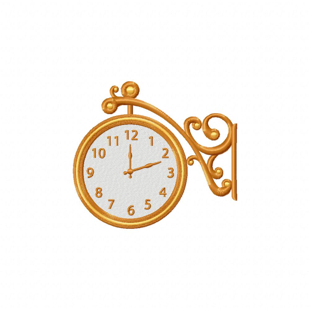 Antique Watch Machine Embroidery Design