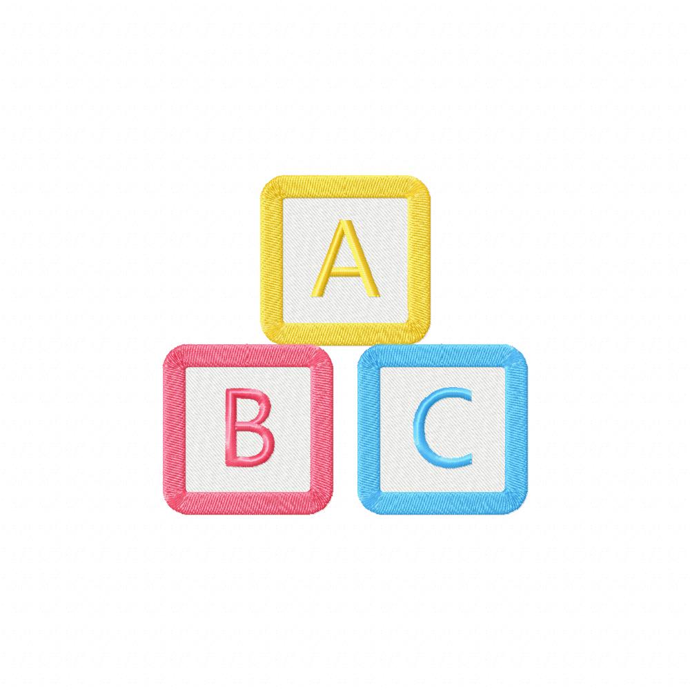 Baby ABC Blocks Embroidery Design Daily Embroidery