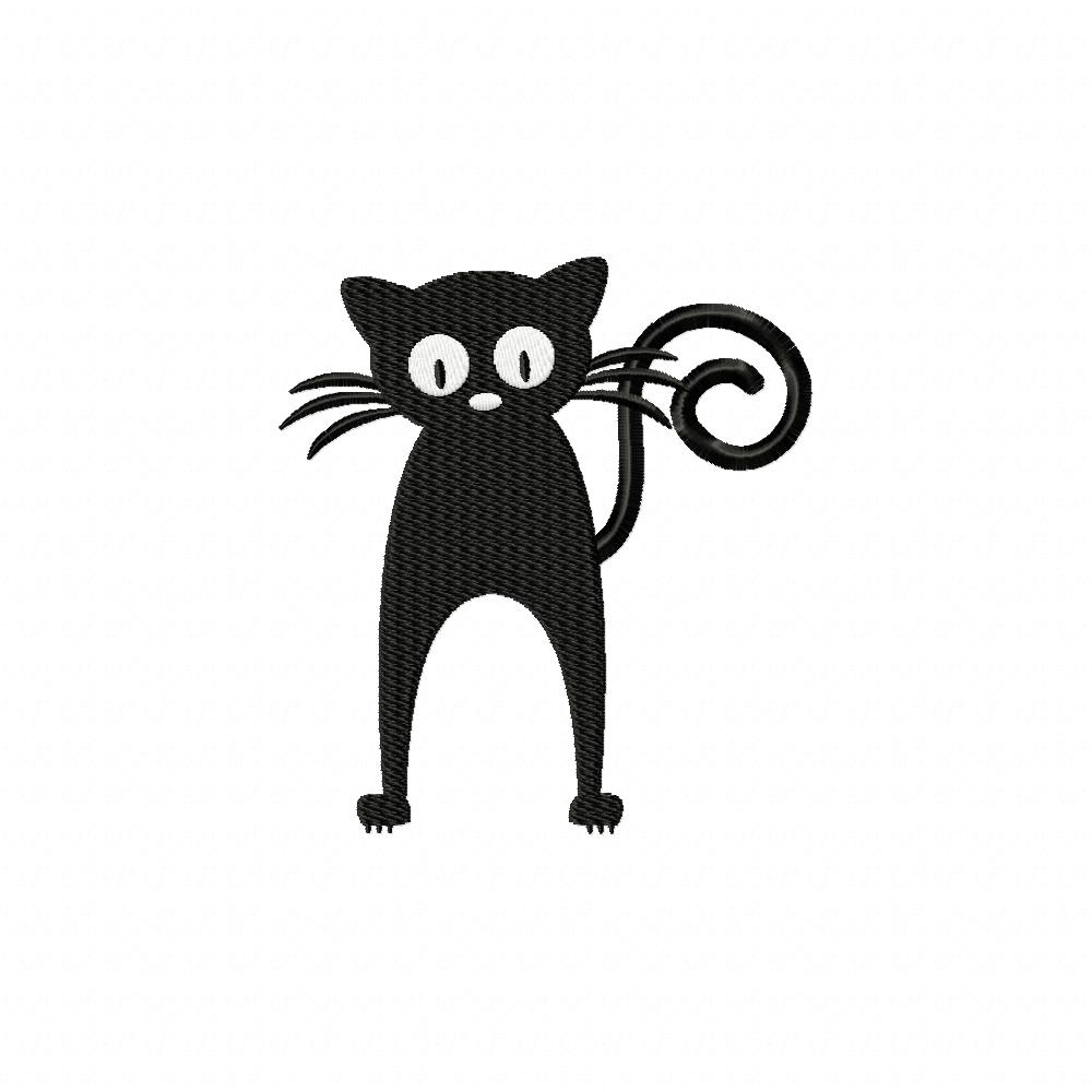 Scaredy Cat Machine Embroidery Design
