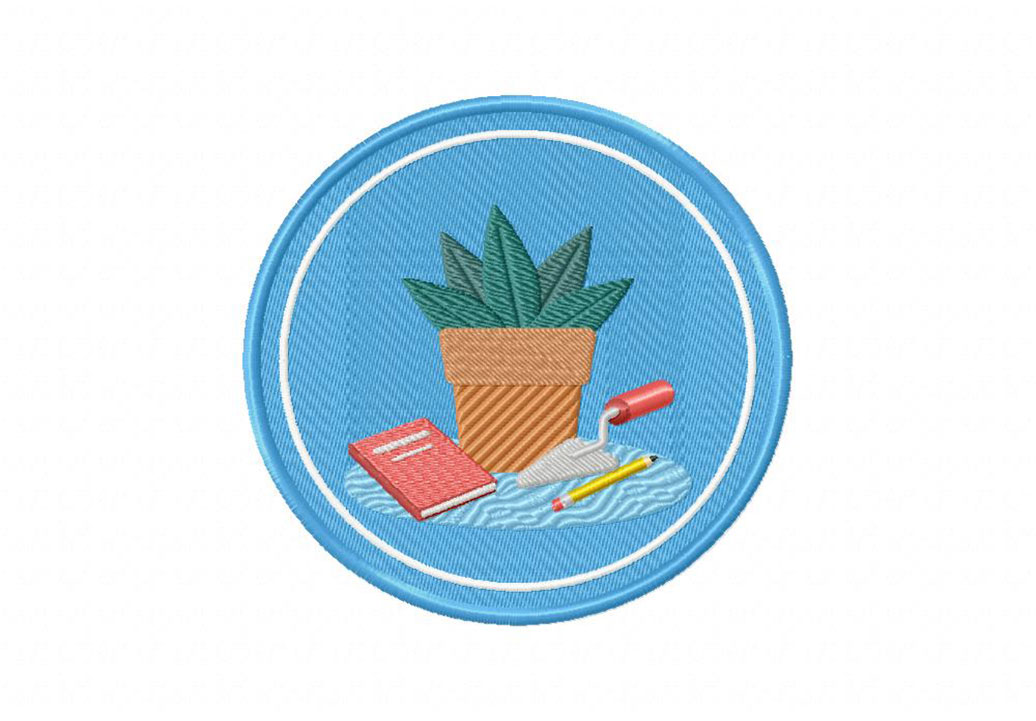 Vacation Stuff with Book Embroidery Design