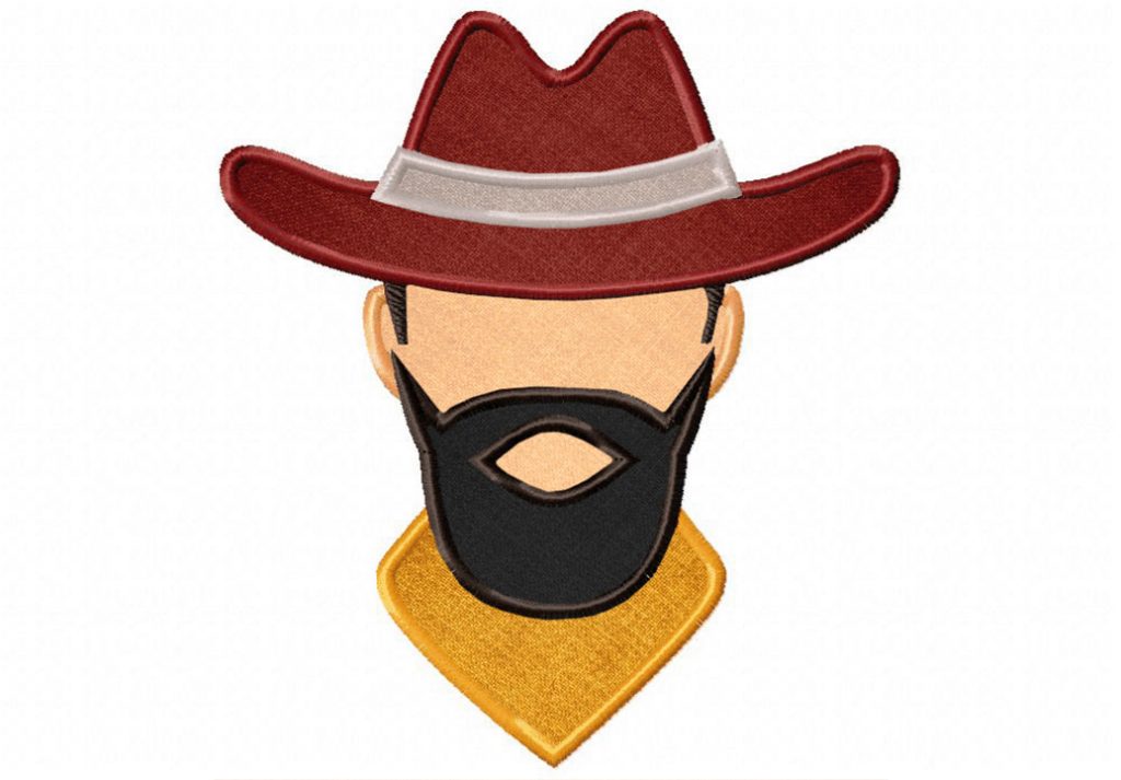 Cowboy includes both applique and stitch embroidery design  daily Cowboy includes both applique and stitch embroidery design  daily