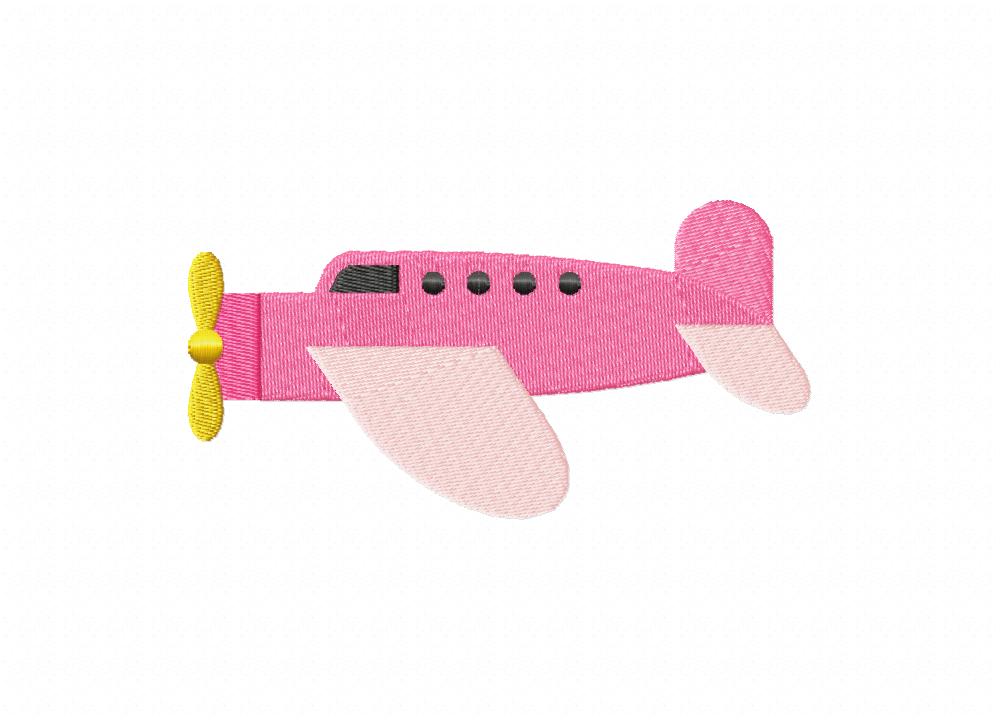 Cutie Pink Plane Embroidery Design – Daily Embroidery