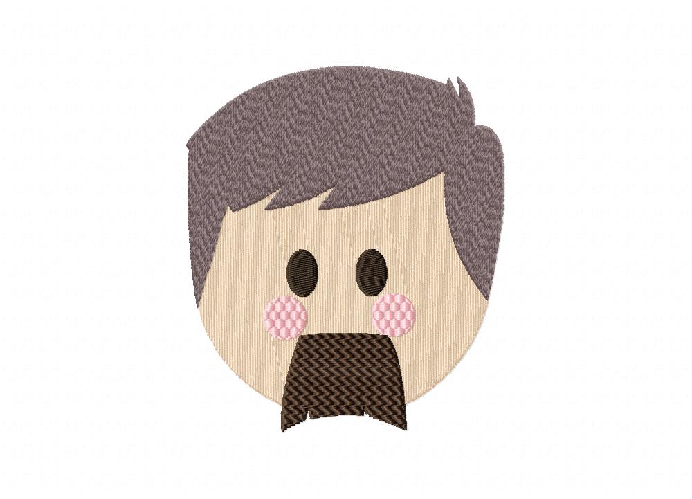 Old Looking Father's Face Embroidery Design