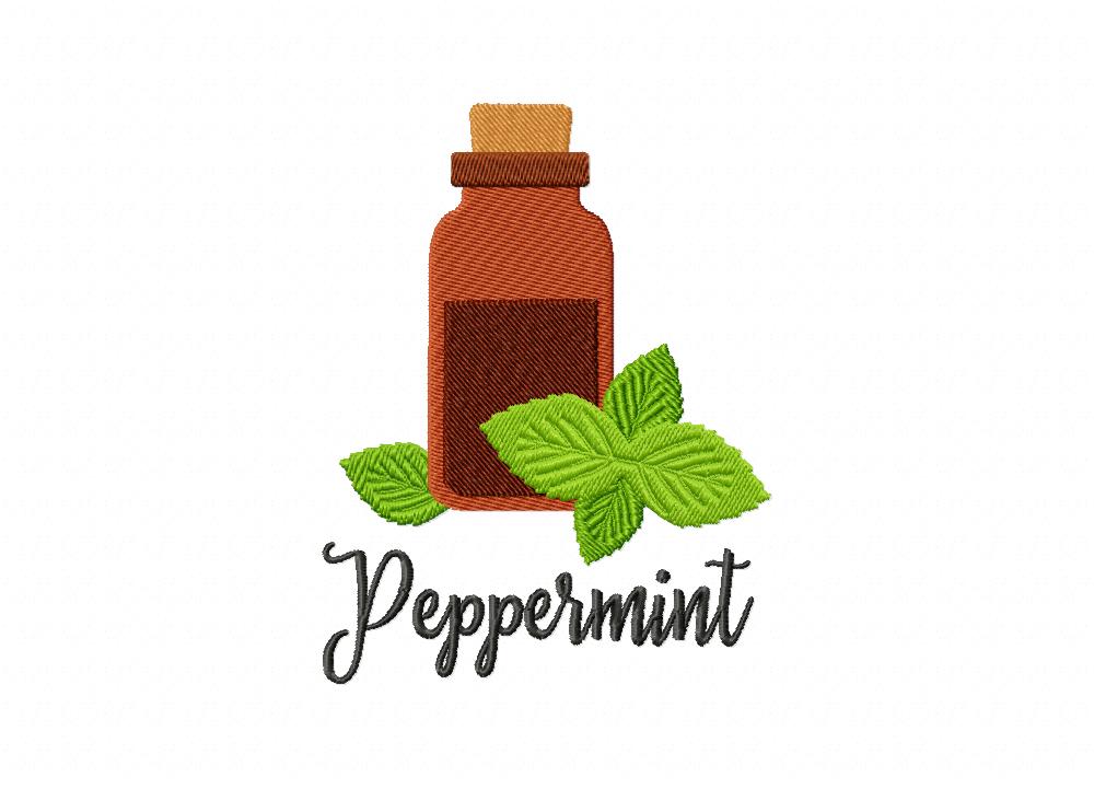 Peppermint Oil Embroidery Design