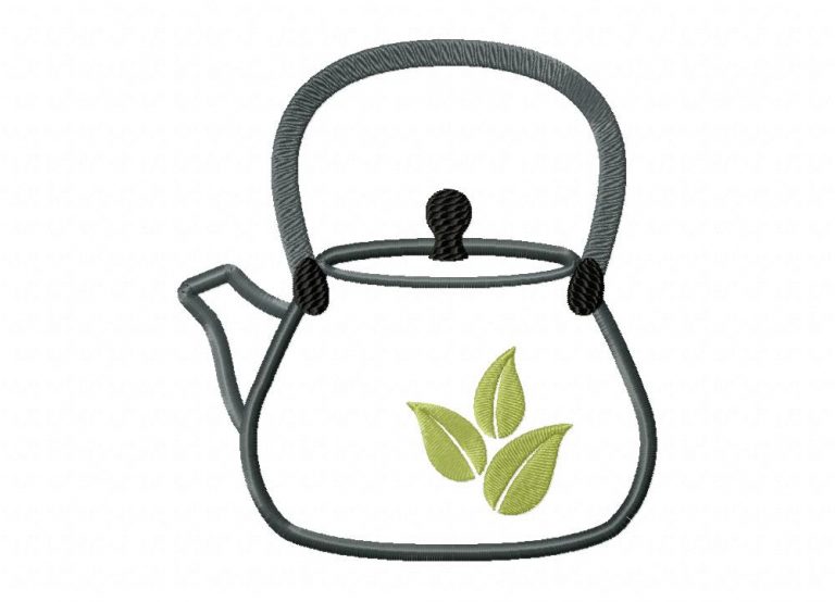 Teapot embroidery design  daily embroidery