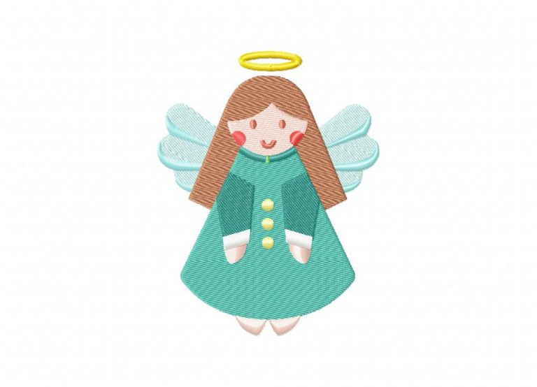 Hair Christmas Angel Embroidery Design Daily Embroidery