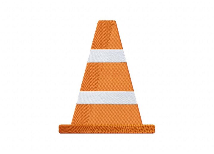 Cone Construction Cup Embroidery Design Daily Embroidery