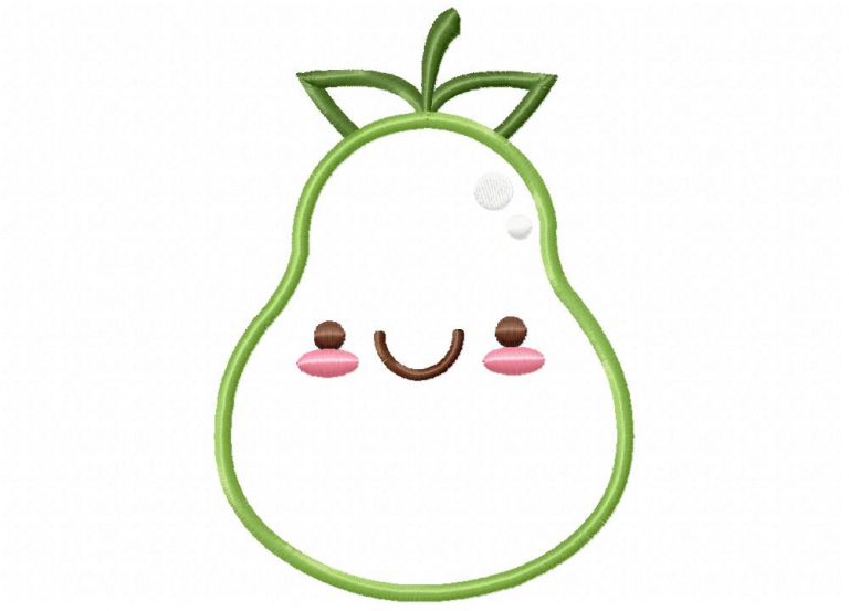 Avocado Embroidery Design Daily Embroidery
