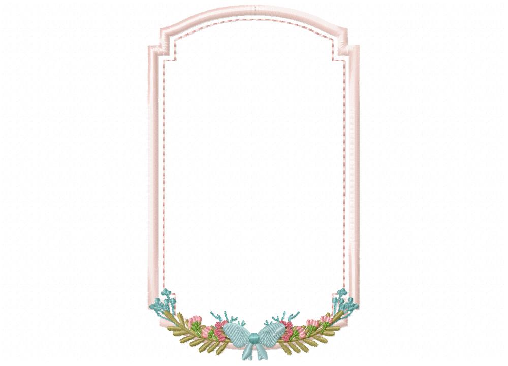 Pink Banner Embroidery Design - Image 3