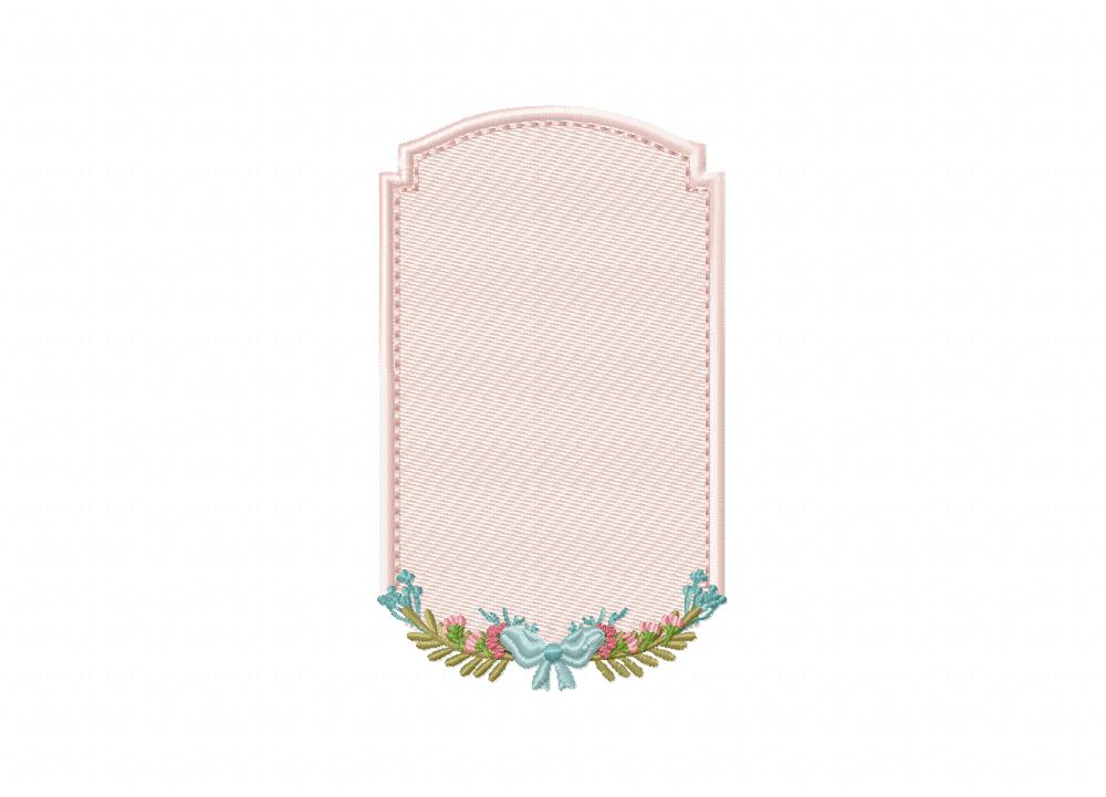 Pink Banner Embroidery Design