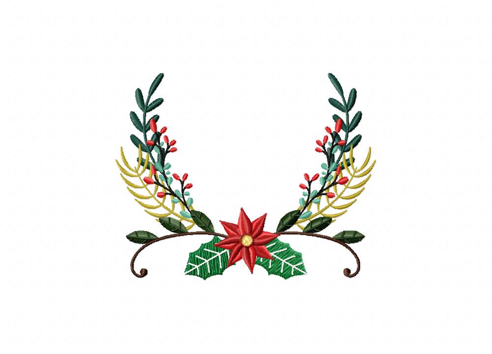 Christmas Floral Embroidery Design – Daily Embroidery