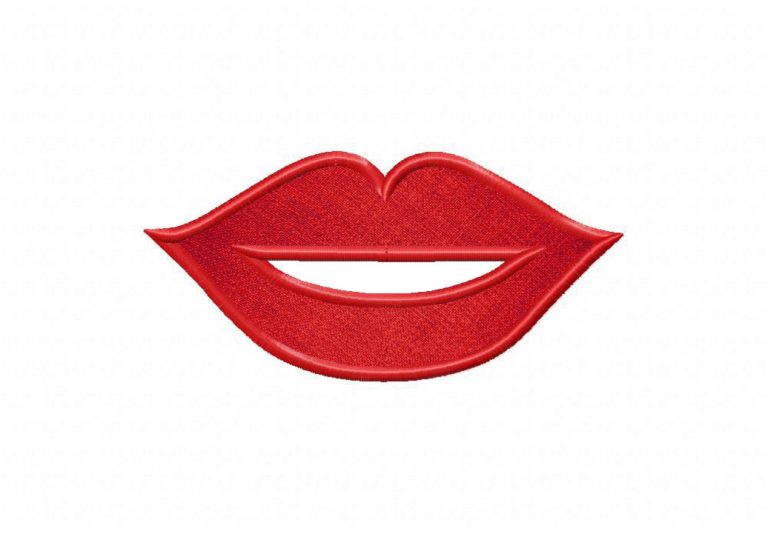 Lips Embroidery Design Daily Embroidery