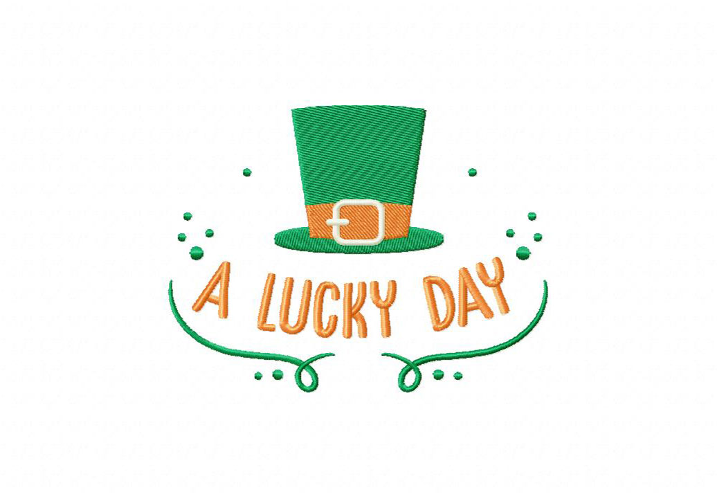 A Lucky Day Embroidery Design