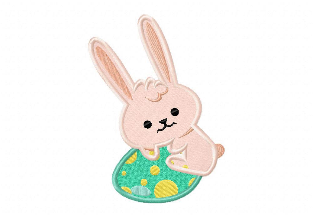 Bunny hugging egg embroidery design  daily embroidery Bunny hugging egg embroidery design  daily embroidery